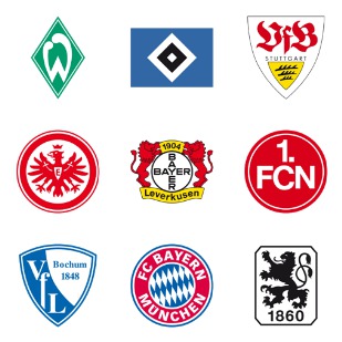 German Football Club icon sets preview