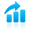Bar, Blue, Chart, Up icon