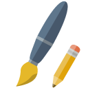 pencil, brush icon