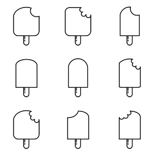 Popsicles icon sets preview