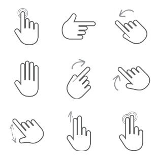 Interactive Gesture Pack icon sets preview