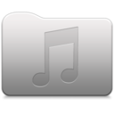 Aluminum folder Music icon