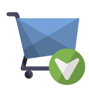 down, cart, shoping icon