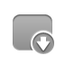 rectangle, rounded, down icon