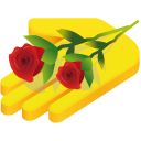 hand rose icon