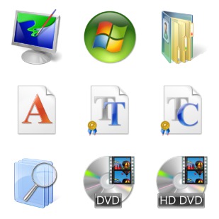 Vista System icon sets preview