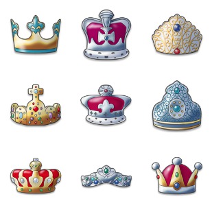Crown icon sets preview