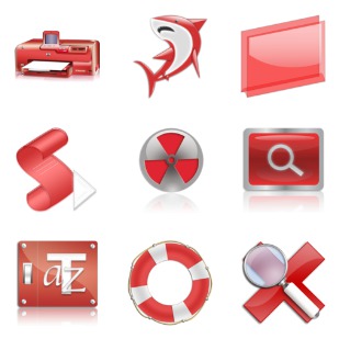 Red CandyBar icon sets preview