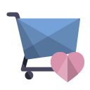 cart, shoping, heart icon