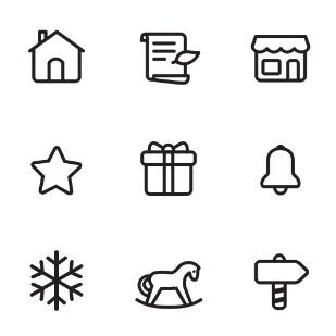 Christmas icon sets preview