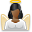 Angel, Black, Female, User icon