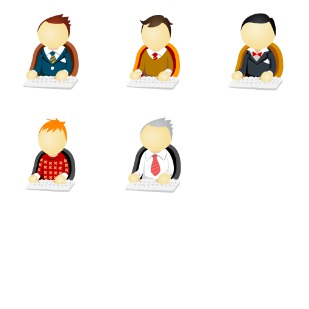 Office Men icon sets preview