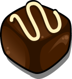 chocolate, bw icon