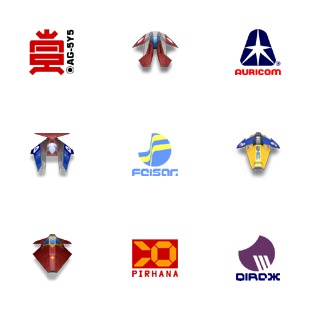 Wipeout 2097 Team Craft icon sets preview