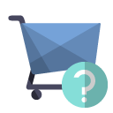 cart, shoping, help icon