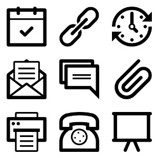 Office icon sets preview