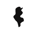 Tunisia country map silhouette icon