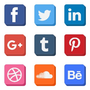 Social Media - Square icon sets preview