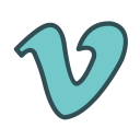 vimeo, social, media, video, v, letter icon