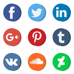 Social Media - Circle icon sets preview