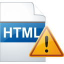 Html, Page, Warning icon