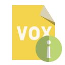 file, vox, info, format icon