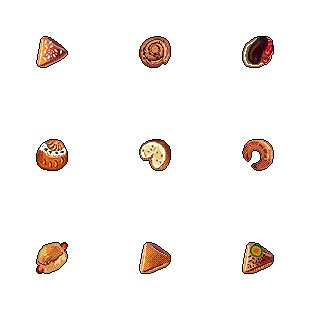 Market Pastry icon sets preview