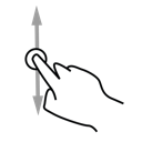 scroll, one, finger, gestureworks icon