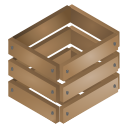 brown, crate, wooden icon
