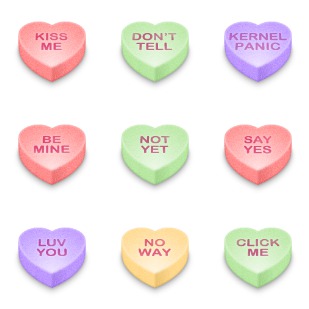 Valentine Hearts icon sets preview