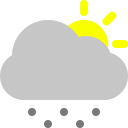 cloud, sun, snow icon