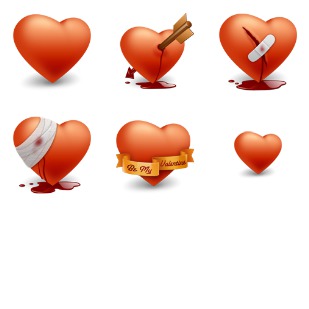Happy Valentines Day icon sets preview