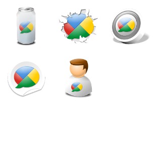 Google Buzz kit icon sets preview