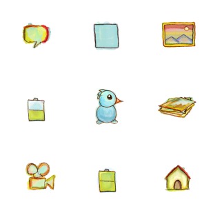 Free Watercolor icon sets preview