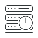 clock, timeout, grid, time, data, server, hardware icon
