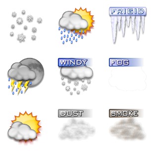 Weather icon sets preview