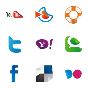 Social Sticker icon sets preview