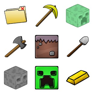 Minecraft icon sets preview