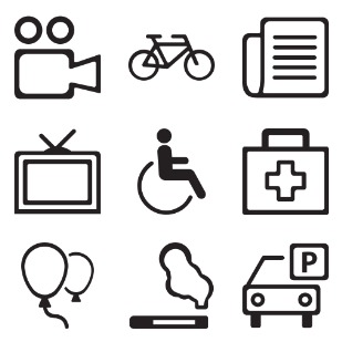 Amenities - Outline icon sets preview