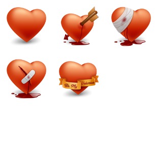 Happy Valentines Day icon sets preview