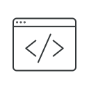 website, code, web, browser, coding, embed, html icon