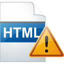 html page warning icon