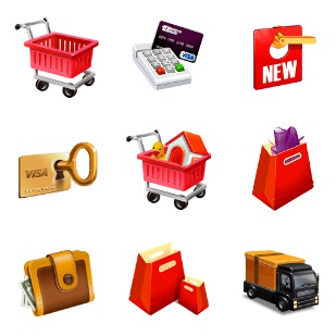 Ecommerce icon sets preview
