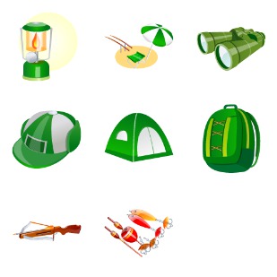 Fishing Equipment icon sets preview