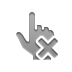 point, cross, hand icon