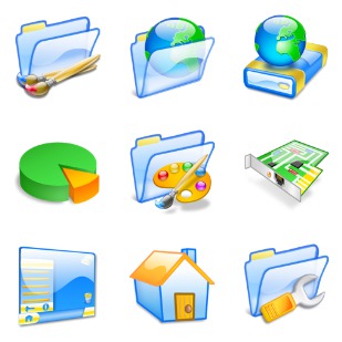 AzulLustre 2 icon sets preview