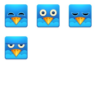 Twitter Square icon sets preview