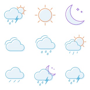 Weather Collection icon sets preview