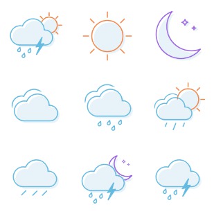 Weather Collection icon sets preview