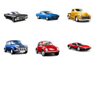 Classic Cars icon sets preview
